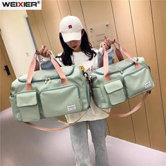 Waterproof Duffle Bag Fitness Yoga Gym Bag Weekend Bag for Women