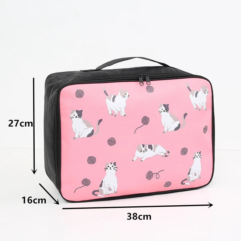Travel Cartoon Cosmetic Bag High Makeup Cases Portable Bathroom Storage