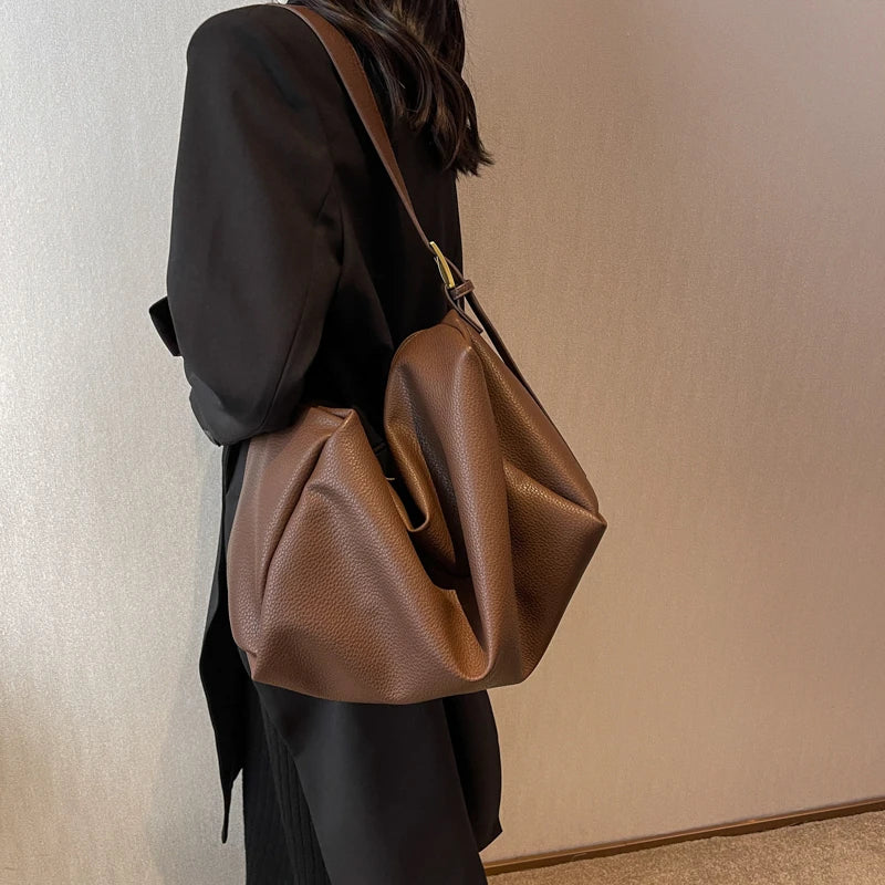 Large Leather Shoulder Crossbody Bag for Women