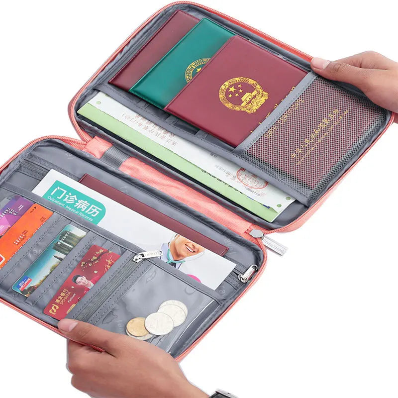 Travel Wallet Family Passport Holder Document Organizer