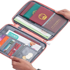 Travel Wallet Family Passport Holder Document Organizer