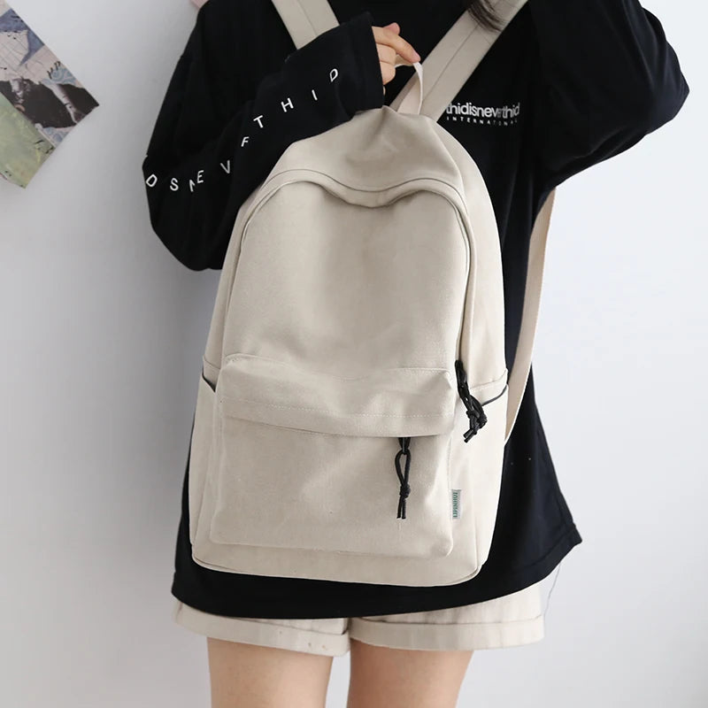 Canvas Women Backpack Shoulder Bags Teenager Girl School Bag Mochilas