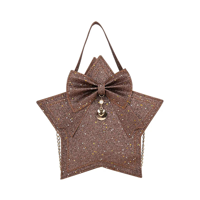 Pentagram Sequin Chain Crossbody Small Square Bag