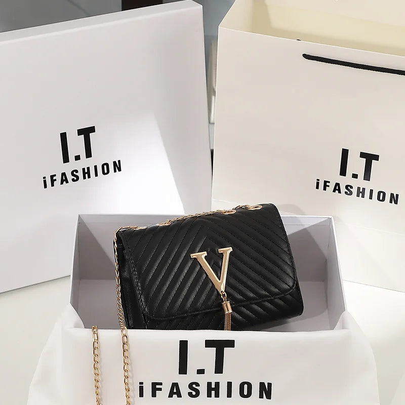 Embroidery Women Crossbody Bag Sequined Tassel Handbag