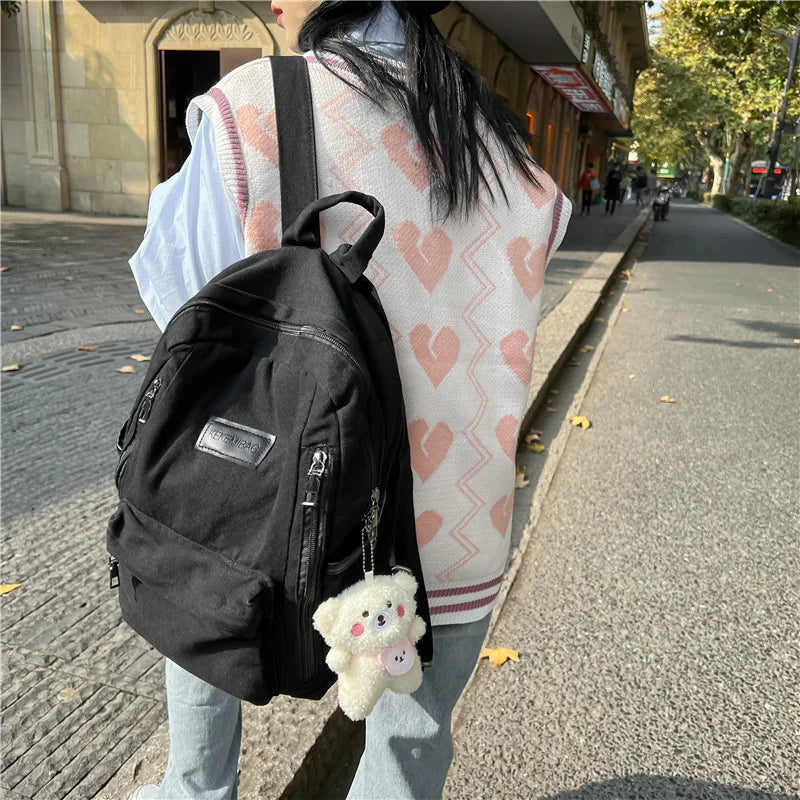 Light Women Schoolbag Female College School Student Backpack Teenage Girl Bag Wa