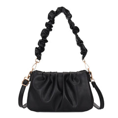 Pleated Cloud Bag Texture Messenger Bag Female Niche Joker
