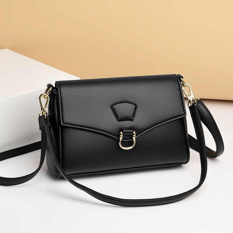 Fashionable Leather Crossbody Bag for Women, Multifunctional Shoulder Handbag