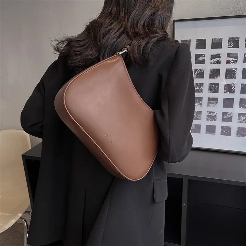 Women Shoulder Bags Commute PU Leather Underarm Pack Casual Ladies Handbags