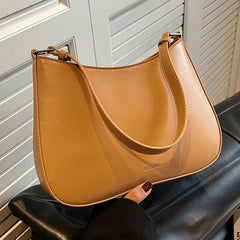 Women Shoulder Bags Commute PU Leather Underarm Pack Casual Ladies Handbags
