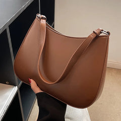 Women Shoulder Bags Commute PU Leather Underarm Pack Casual Ladies Handbags