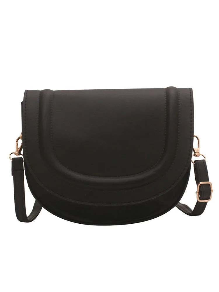 Women's Pu Leather Saddle Shoulder Crossbody Bag Tote