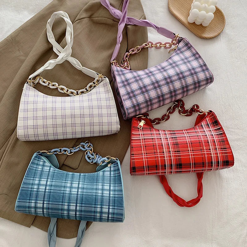Women's Crossbody Shoulder Bag French Zipper Portable Underarm Bag