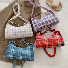 Women's Crossbody Shoulder Bag French Zipper Portable Underarm Bag