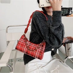 Women's Crossbody Shoulder Bag French Zipper Portable Underarm Bag