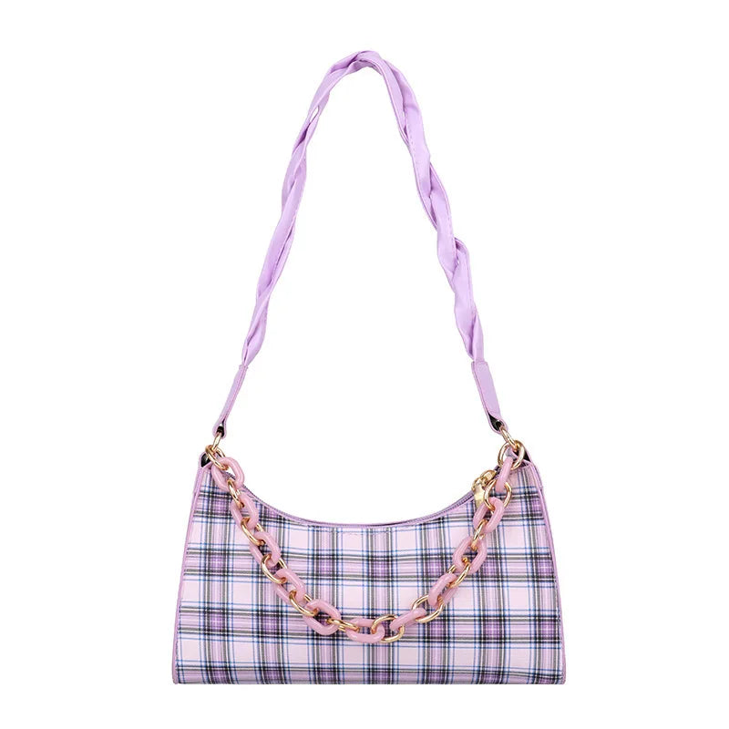 Women's Crossbody Shoulder Bag French Zipper Portable Underarm Bag