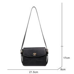 Women's Shoulder Bag PU Leather Female Bag Hardware Lock Flip