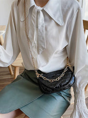 Women's Shoulder Bag Tote Pu Leather Chain Handbags Ladies Crossbody Bags
