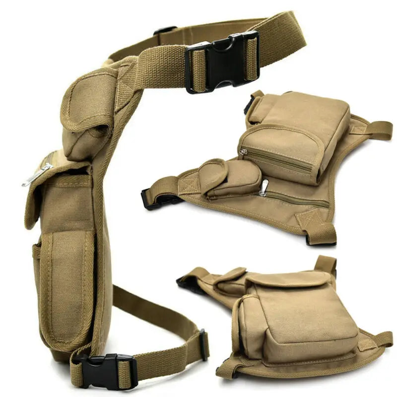 Outdoor Tactical Drop Leg Bag Large Capacity Thigh Pouch Waist Bag