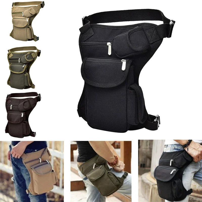 Tactical Drop Leg Bag Large Capacity Thigh Pouch Waist Shoulder Cycling Bags