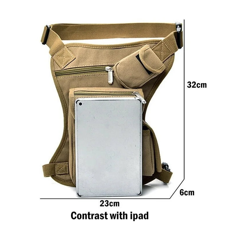 Tactical Drop Leg Bag Large Capacity Thigh Pouch Waist Shoulder Cycling Bags