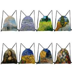 Van Gogh Oil Painting Backpack Art Travel Storage Bags