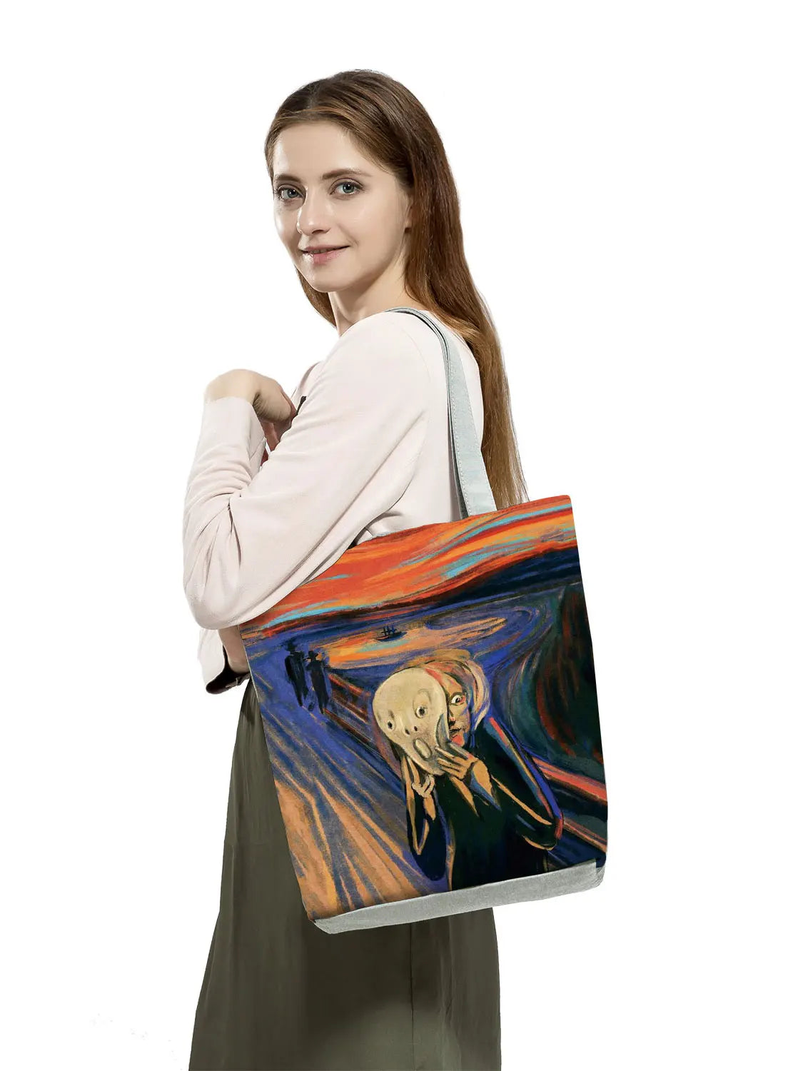 Van Gogh Oil Painting Canvas Tote Bag Retro Art Eco Shopping Handbag