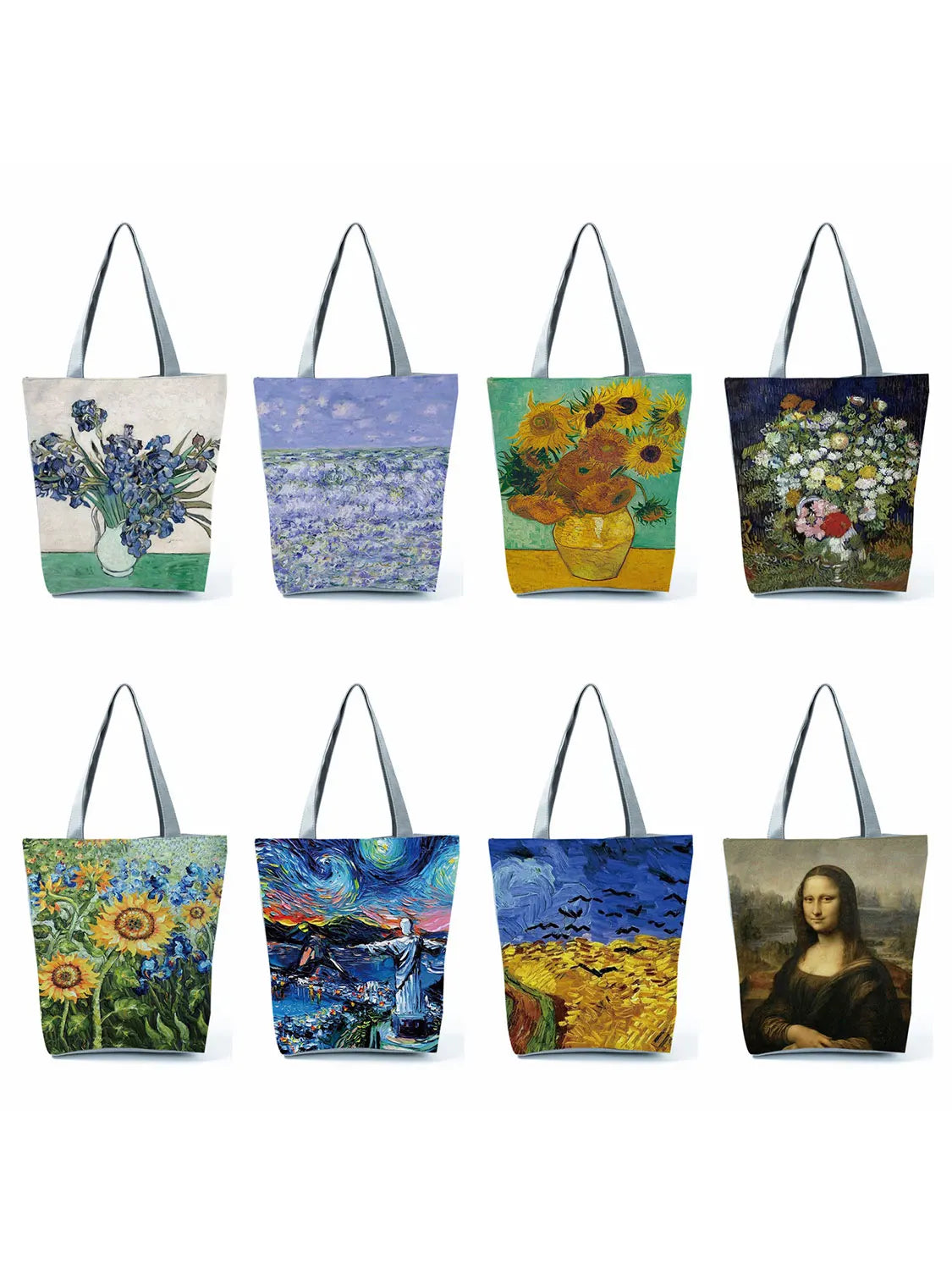 Van Gogh Oil Painting Canvas Tote Bag Retro Art Eco Shopping Handbag
