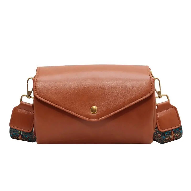 Bohemian Wide Strap PU Leather Tote Women's Handbags