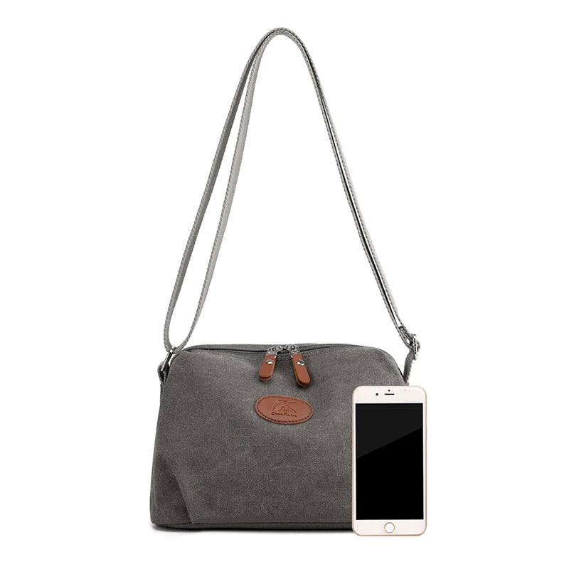 Vintage Canvas Messenger Bag For Women Crossbody Bags Sling Bag