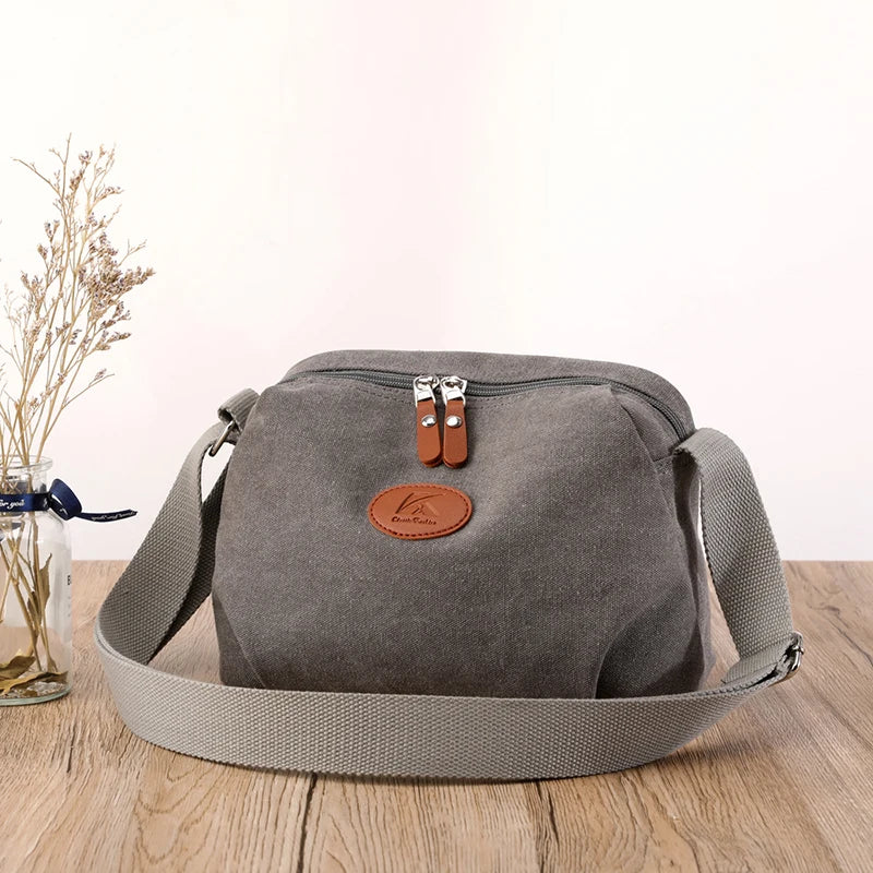 Vintage Canvas Messenger Bag For Women Crossbody Bags Sling Bag