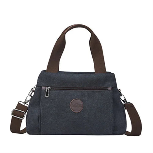 Vintage Casual Women Bag Canvas Handheld Crossbody Bag