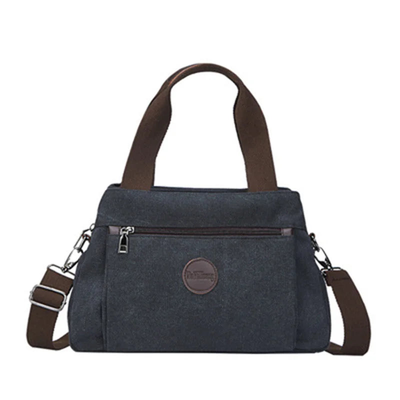 Vintage Casual Women Bag Canvas Handheld Crossbody Bag