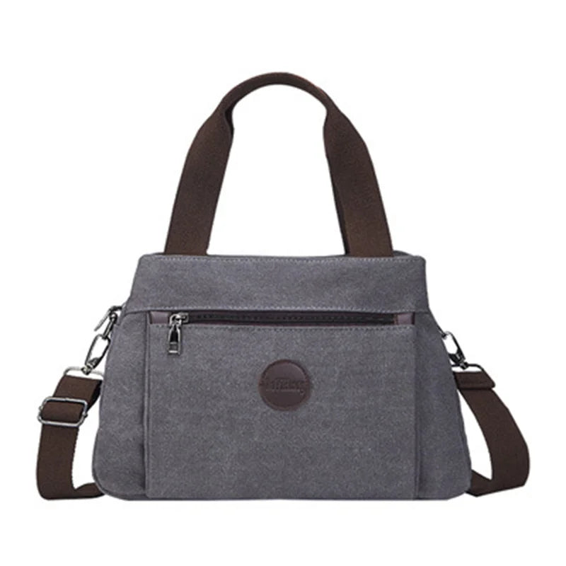 Vintage Casual Women Bag Canvas Handheld Crossbody Bag