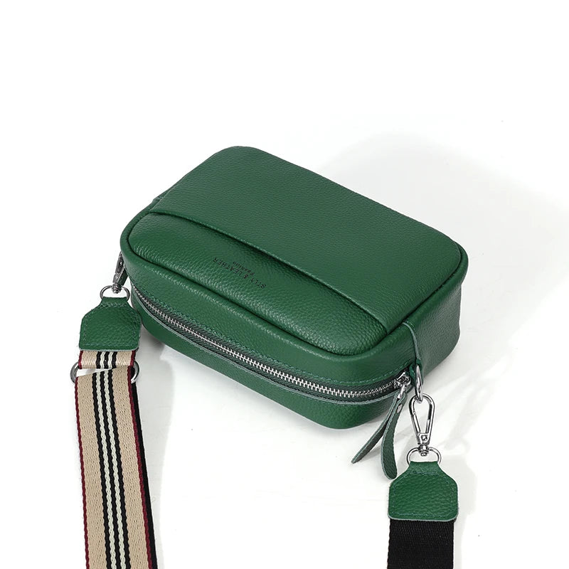 Vintage Cowhide Crossbody Cell Phone Shoulder Bag Leather Messenger Bags