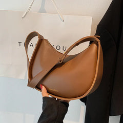 Vintage Zipper High Real Leather Women Shoulder Bag All-match Ladies Daily Purse
