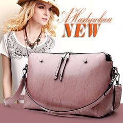 Vintage Oil Wax Leather Embossed Business Briefcase Crossbody Bag