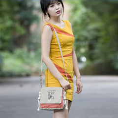 Vintage Women Messenger Bags Ethnic Canvas Bag Summer Shoulder Bag Female Travel