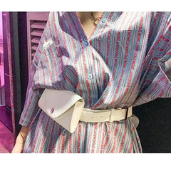 Vintage Waist Bag PU Leather Fanny Pack Phone Pouch Women Belt Messenger Bags