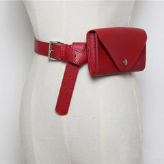 Vintage Women Waist Bag PU Leather Fanny Pack Phone Pouch Chest Bag C28