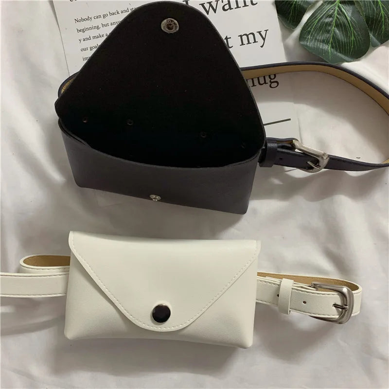 Vintage Women Waist Bag PU Leather Fanny Pack Phone Pouch