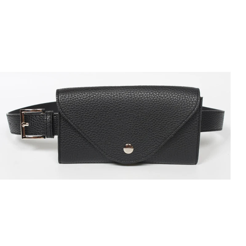 Vintage Waist Bag PU Leather Fanny Pack Phone Pouch Women Belt Messenger Bags