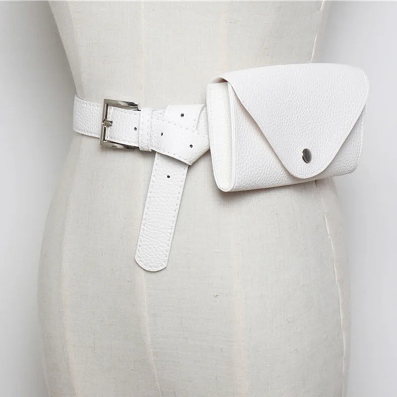 Vintage Waist Bag PU Leather Fanny Pack Phone Pouch Women Belt Messenger Bags