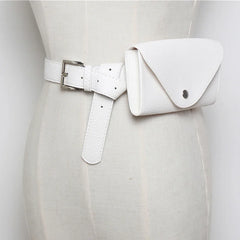 Vintage Waist Bag PU Leather Fanny Pack Phone Pouch Women Belt Messenger Bags
