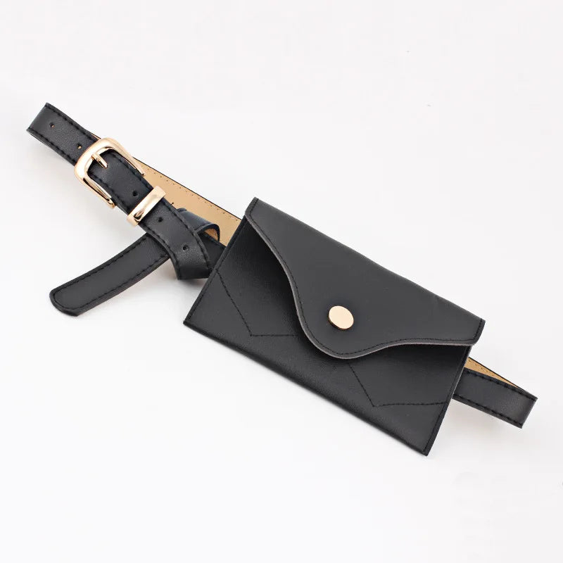 PU Leather Waist Bag Fanny Pack Phone Pouch Women Belt Messenger Bags
