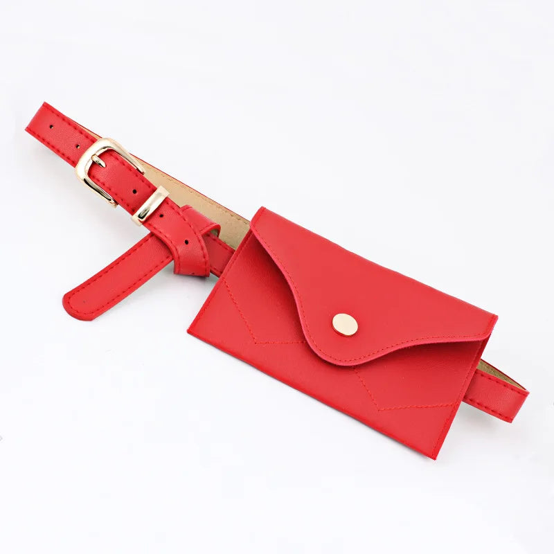 PU Leather Waist Bag Fanny Pack Phone Pouch Women Belt Messenger Bags