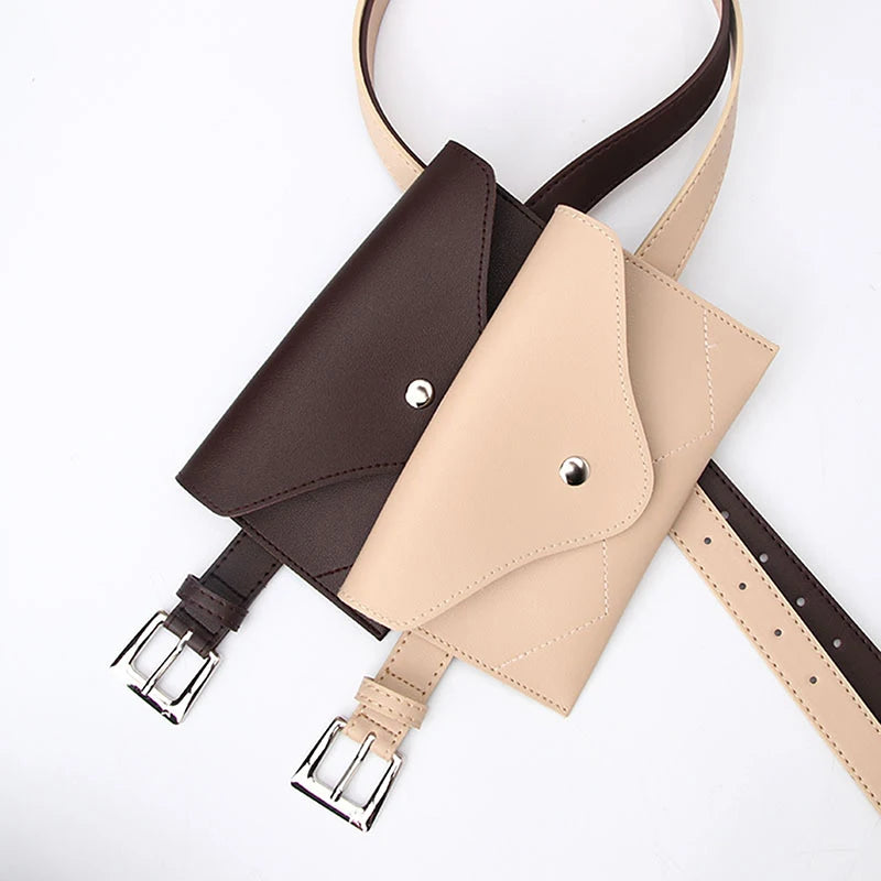 PU Leather Waist Bag for Women, Small Phone Pouch Belt Pack