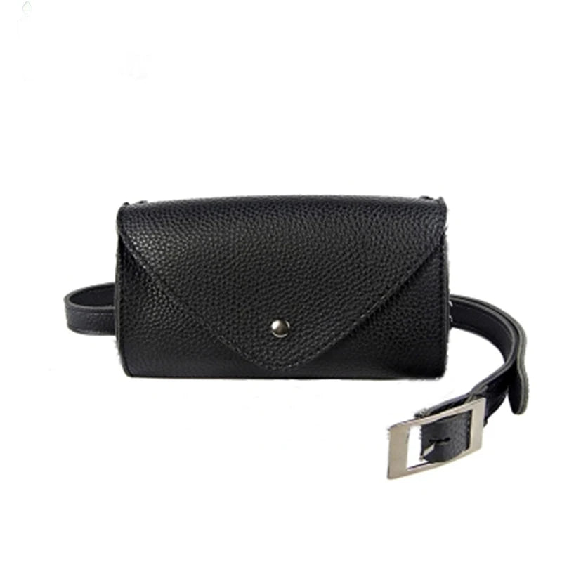 Vintage Women Waist Bag PU Leather Fanny Pack Phone Pouch Chest Bag C28