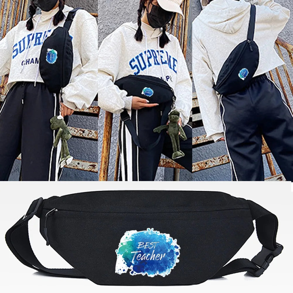 Ocean Print Waist Bag Outdoor Sport Crossbody Fanny Bag
