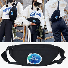 Ocean Print Waist Bag Outdoor Sport Crossbody Fanny Bag