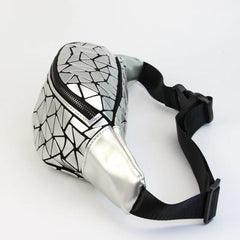 Luminous Belt Bag for Women, Geometry Waist Pack for Girls